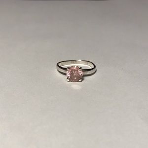 Pink Stone Sterling Silver Ring